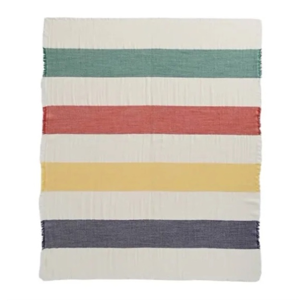 Hudson’s Bay Company HBC Stripes Oversized Lightweight Wool Scarf